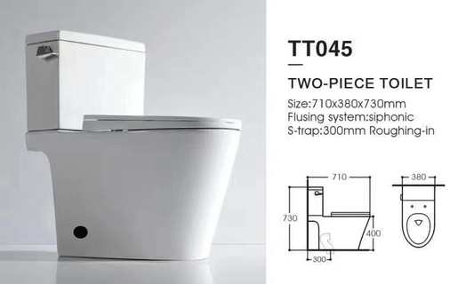 *Promotion* Toilet DMT-045  *side* flush 2pcS toilet ada handicap commercial approved ceramic toilet (include toilet seat and wax) $129/pc