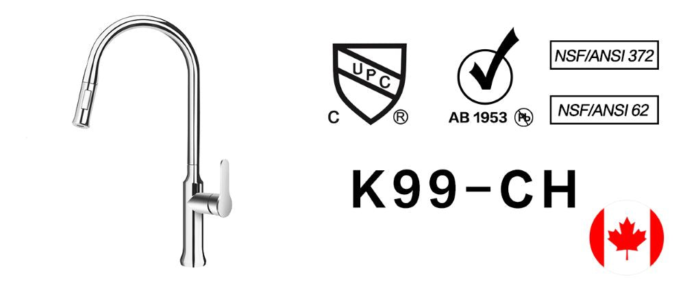 Heavy Duty K99-CH SUS 304 chrome kitchen faucet $59/PC AI