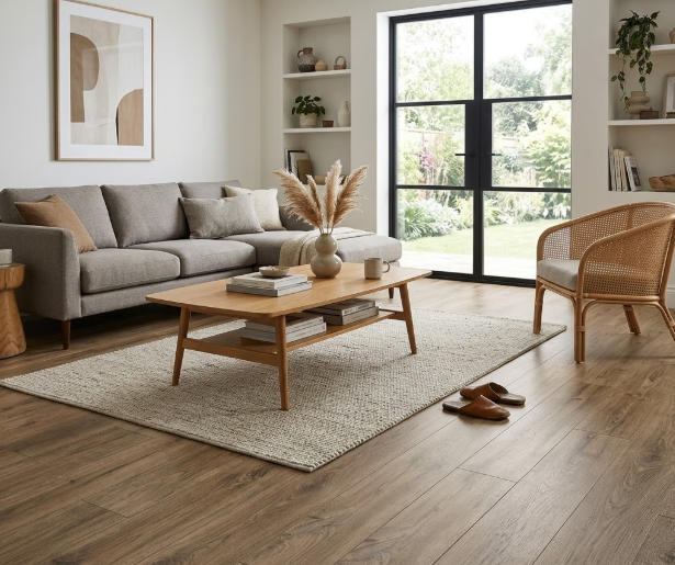 *Richmond Only* 4215 RESPECT FLOOR 5MM SPC Vinyl Click 7"X48"X5MM (1220*148mm) with 1mm pad 10pcs/box 25sf/box $1.09/sf 2000sf+ $0.99/sf - Home Idol Vancouver Richmond Surrey