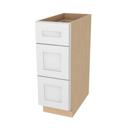 3DB15 15" 3 Drawer Plywood white shaker Base kitchen cabinet (solid door, plywood body and dovetail drawer best in the industry) $299 A6