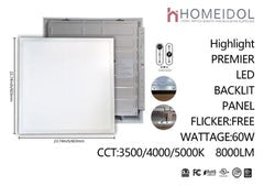 *DISCONTINUED* 2pcs/pack led panel light 2'x2' dimmable 3CCT 60w 8400 lumen ul $39/pc 2pcs/pack $78/pack A11.5