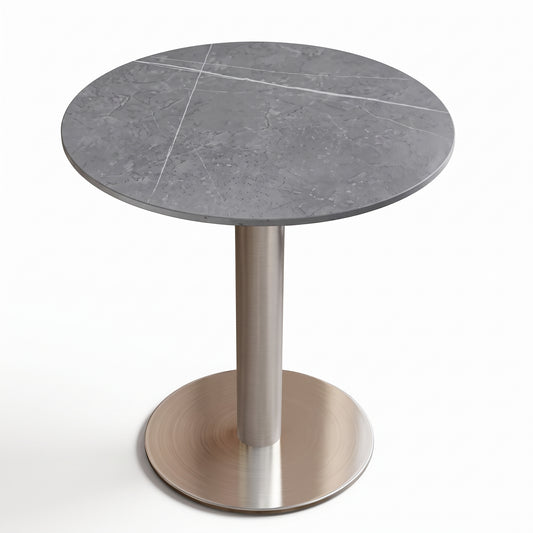 A501 Round table with marble look top and single leg base 800X730MM 31-/2"x28-3/4" $129 *On Sale Don't Miss the Boat** - Home Idol Vancouver Richmond Surrey