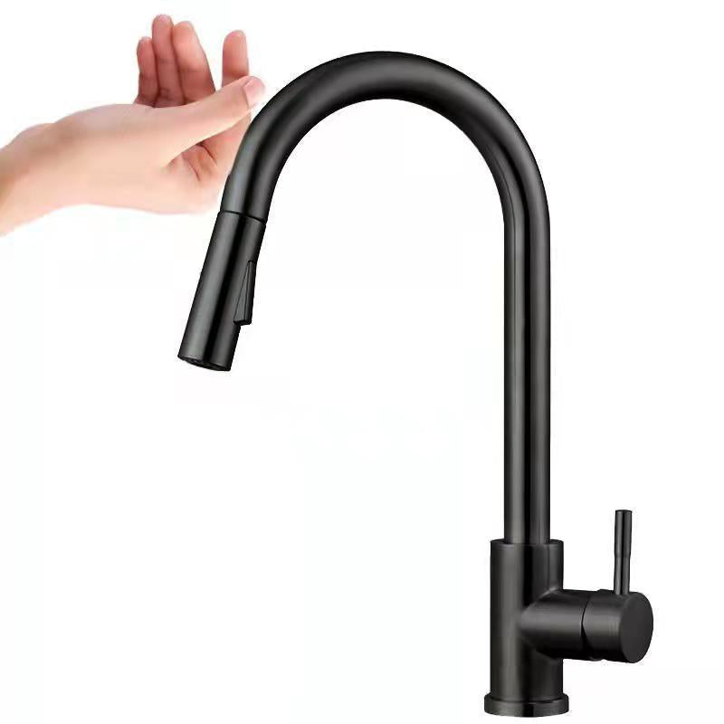 FA2018-ED BLACK SUS304 WITH 2 HOSE KITCHEN FAUCET $59