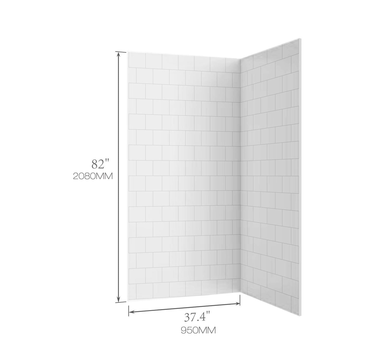 Flyer 2pcs shower wall A+ Was $300/set Now $269/set acrylic shower panel small blank panel 36.61"x82" 2pc/set white