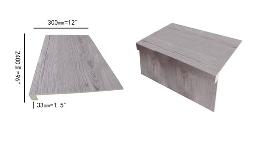 2026 Barbie A+ wpc big stair nose stair tread wide 2400x300x20mm (95"H x 12"W x1.5"D) 8 feet long $39/pc