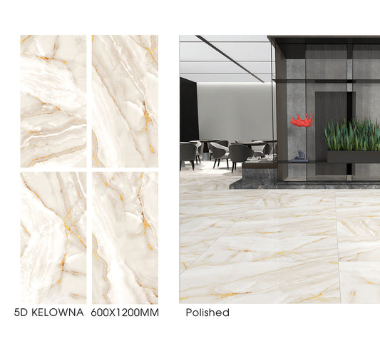 5D Kelowna 24"x48" Full Polished Porcelain Tile Wall/Floor 3pcs/24sf/box $1.49/SF 2000SF+ $1.29/SF A1