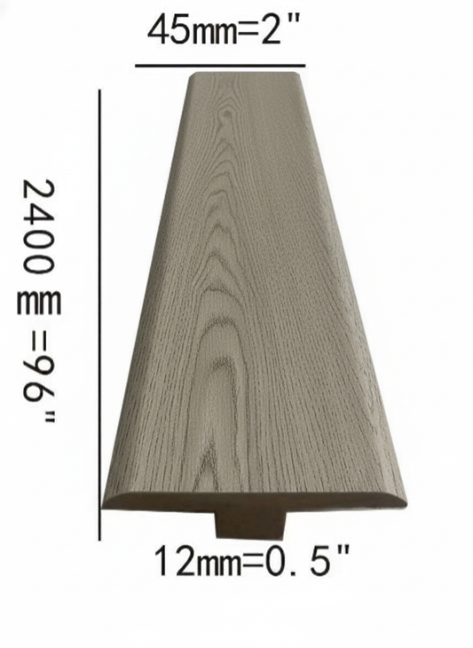 October T-moulding 2400x44.5x11.3mm 1.75"x0.44"x8ft $4.99/pc