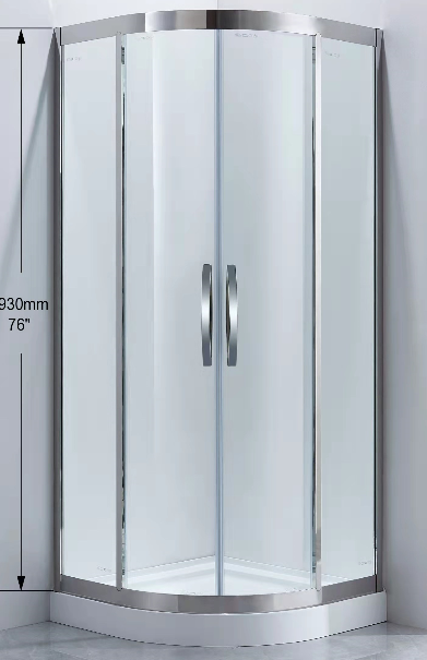 R34 Corner Shower Combo 8mm glass + base chrome round R34 (34"Dx34"Wx76"H) + B32 (34"Dx34"W) $299/SET 10set+ $289/set Honest Price(No Fancy Showroom No Golddigger No Kickback) A4