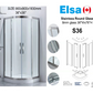 R36/S36 Corner Shower Combo 8mm glass + base chrome round R36/S36 (36"Dx36"Wx76"H) + B36 (36"Dx36"W) $299/SET Honest Price(No Fancy Showroom No Golddigger No Kickback) A4