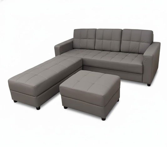 SF26-3/3 3-piece Sofa Set Grey Leather Sectional sofa, chair, recliner couch $699/SET