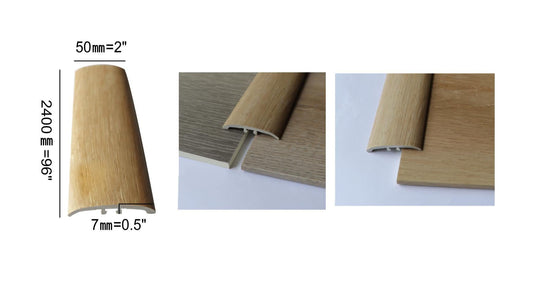 8509 umbrella multi purpose moulding (reducer & t-moulding) 2400x50x7mm (95"H*2"W*7mm d) 8 feet long $6/pc A2