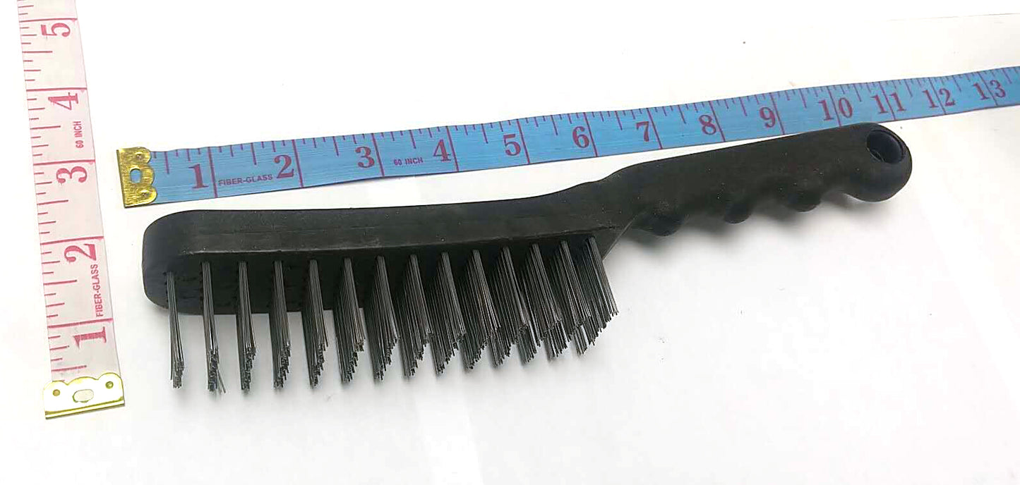 STEEL WIRE BRUSH WITH PLASTIC HANDLE BLACK 1"X10" $2