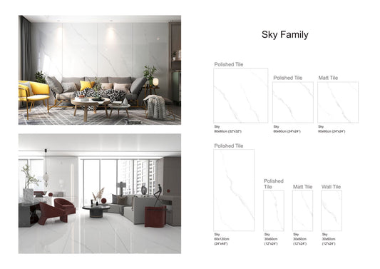 *Promotion* Sky family Wall Ceramic Tile Carrara white 12"x24" 8pcs/box 16sf/box  $20.64/BOX $1.29/sf