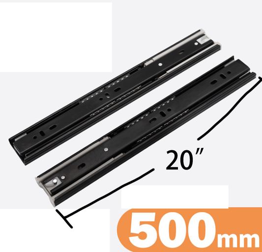20" Soft close 45mm width black drawer slide T113 500mm 20" $10/pair