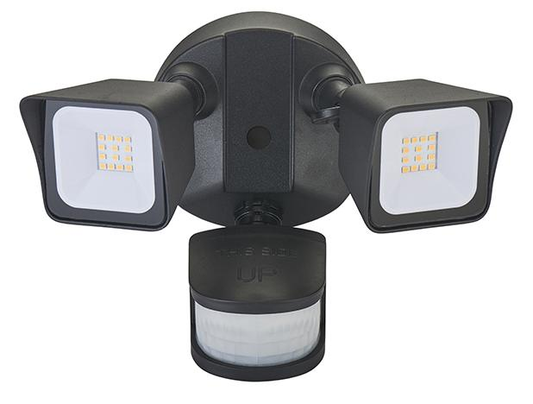 LED SECURITY LIGHT 24W SENSOR LIGHT DOUBLE HEADS BLACK 5000K 2000LM $39.50/PC