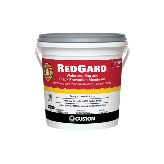 REDGARD WATER PROOF 1 GALLON (USE FOR WALL AND FLOOR) $99./BUCKET (in stock 20-30pcs)