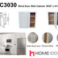 WBC3030+W3030 30" Plywood White shaker BLIND wall kitchen cabinet 2.5LFx$100LF=$250