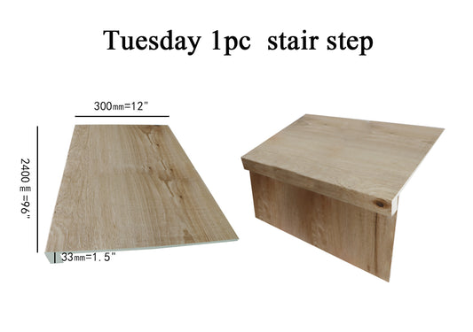 vinyl tuesday wpc big stair nose stair tread wide 2400x300x20mm (95"H x 12"W x1.5"D) 8 feet long $39/pc