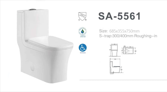 *Promotion* Toilet SA-5561  *top* flush 1pc toilet ada handicap commercial approved ceramic toilet (include toilet seat and wax) $149/pc
