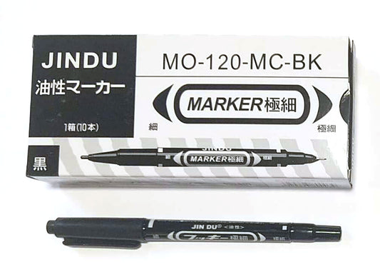 MO-120-MC-BK SMALL MARKER PEN BLACK JINDU 10PC/PACK $2.95/10PC