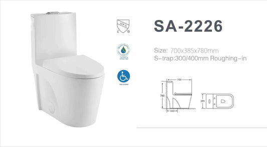 *Promotion* Toilet SA-2226  *top* flush 1pc toilet ada handicap commercial approved ceramic toilet (include toilet seat and wax) $129/pc