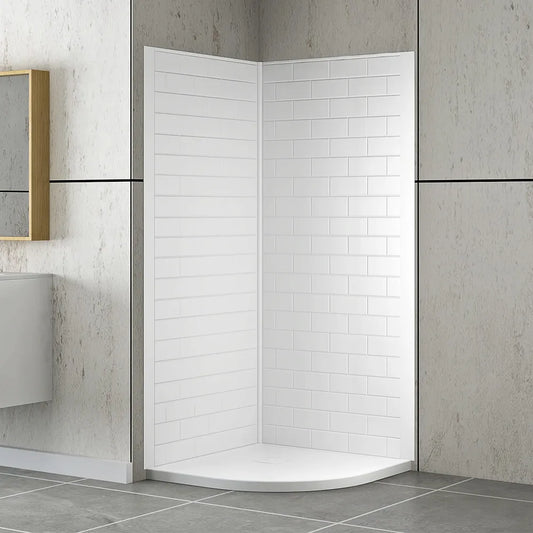 shower wall shower panel small blank panel 36.61"x82" 2pc/set white $199/set