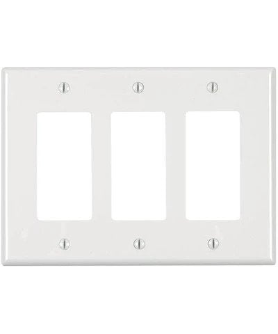 plate 3G white 3 gang decorative wall plate $1.65/pc **