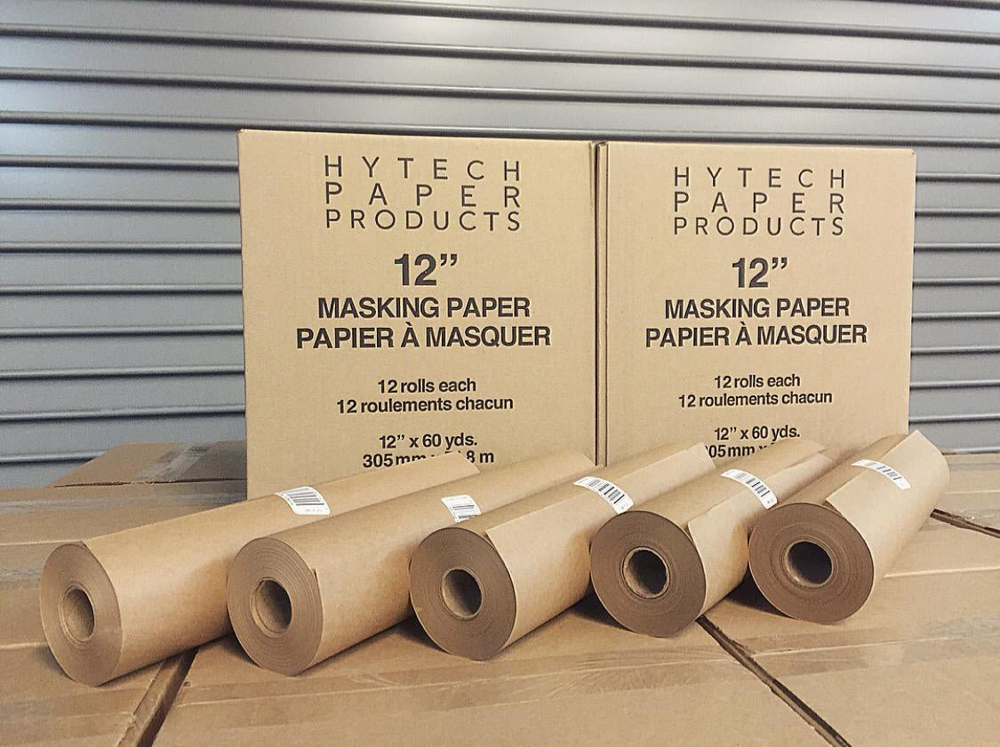 SMALL MASKING HYTECH PAPER 12"X180' $4/ROLL #