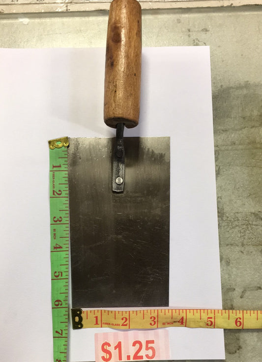 THIN FLAT TROWEL STAINLESS STEEL 6"x3.5" $1.45