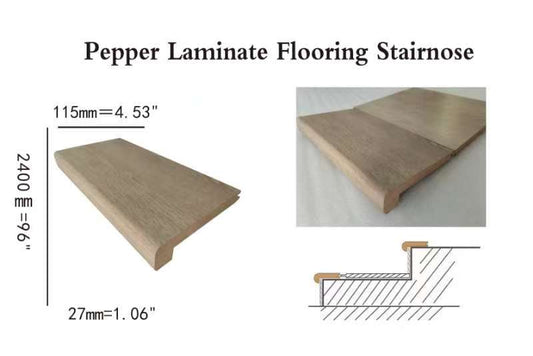 Laminate floor moulding Pepper Stairnose 2400x115x27mm 4.5"x1"x8feet 8feet long $15/pc