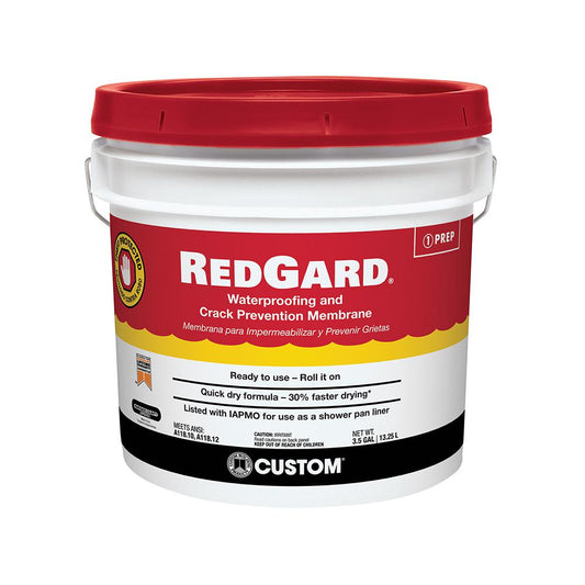 REDGARD WATER PROOF 3.5 GALLON (USE FOR WALL AND FLOOR)  $199/BUCKET (in stock 10-15pcs)