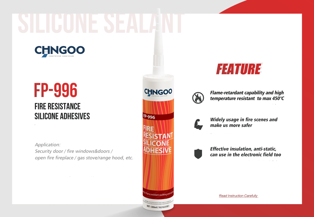 Flame resistant silicone sealant(Upgrade) Black FP-996 300ML $4.99