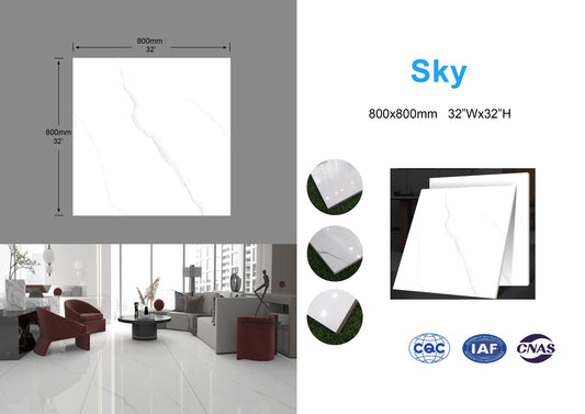 Sky family Full Polished Glazed Tile 32"x32" 3pcs/box 21.33sf/box $1.99/sf  2000sf+ $1.89/sf